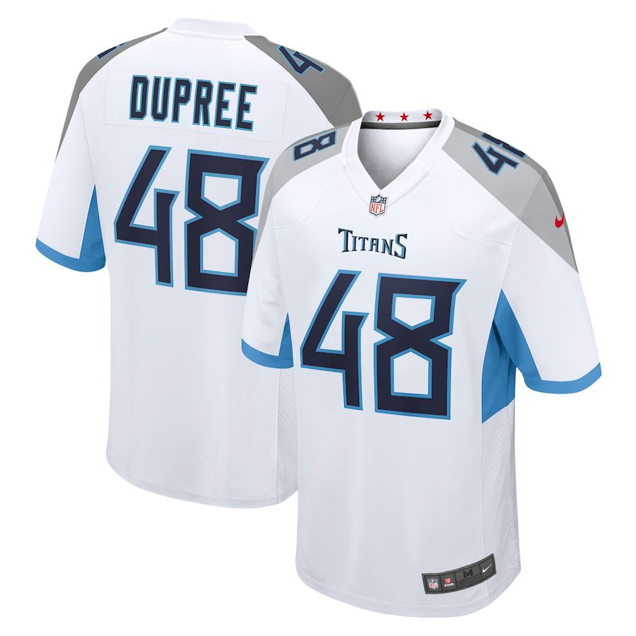 Men Tennessee Titans #48 Bud Dupree Nike White Game NFL Jersey->tennessee titans->NFL Jersey